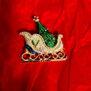 Christmas Sleigh Brooch